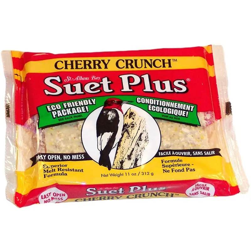 Wildlife Sciences Cherry Crunch Blend Suet Cake Bird Food 11oz