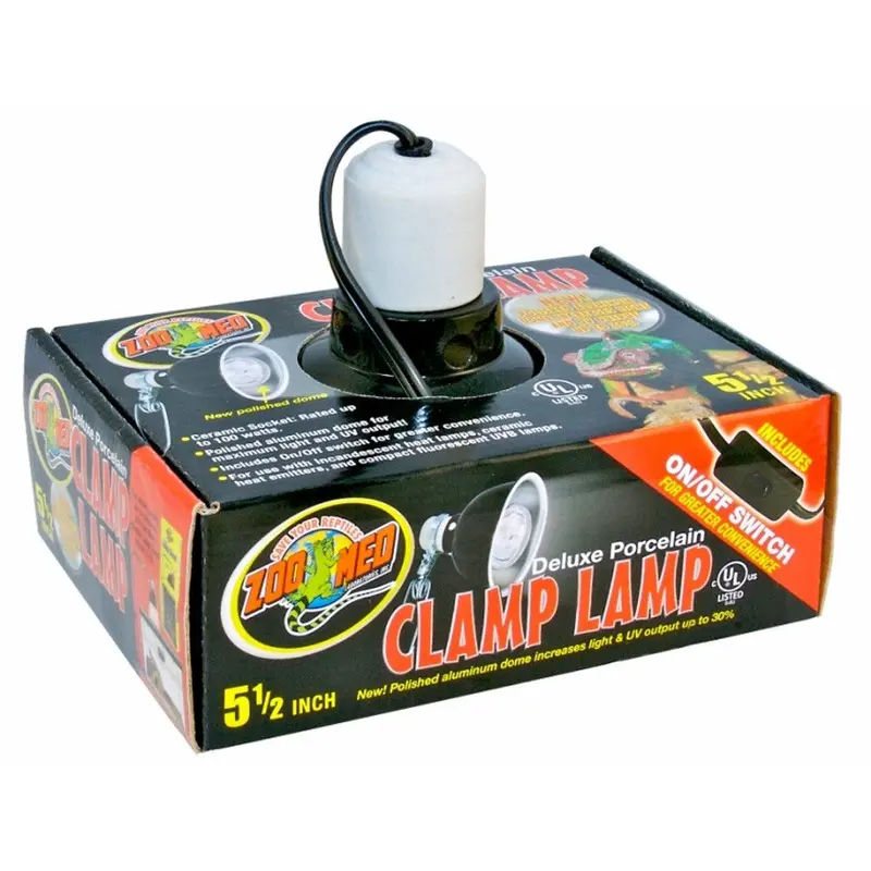 ZOO MED Deluxe Porcelain Clamp Lamp 5.5in