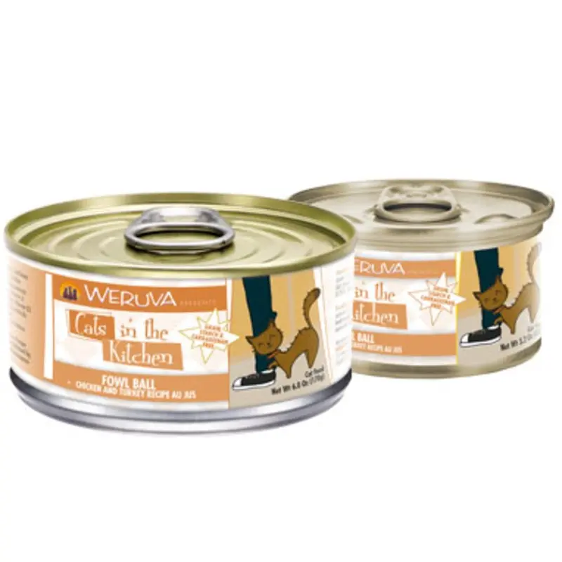 Weruva Fowl Ball Chicken and Turkey Recipe Au Jus 3.2oz