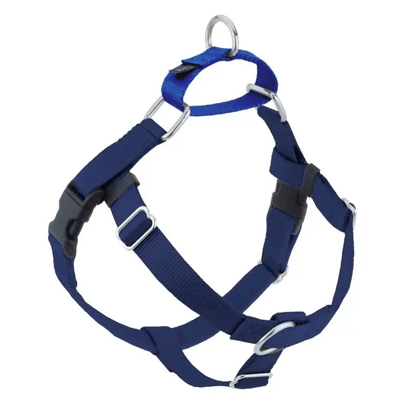 2 Hounds Design Navy Blue Freedom No-Pull Dog Harness 5/8" Small 20"-24"