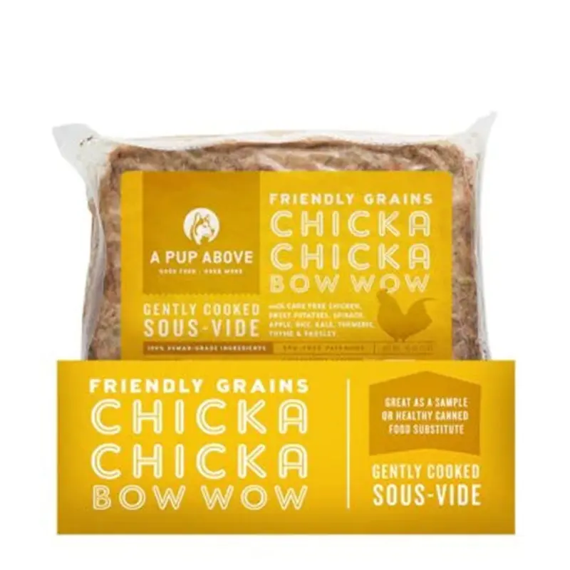 A Pup Above Gently Cooked Frozen Dog Food With Grains - Chicka Chicka Bow Wow - 1lb Bag