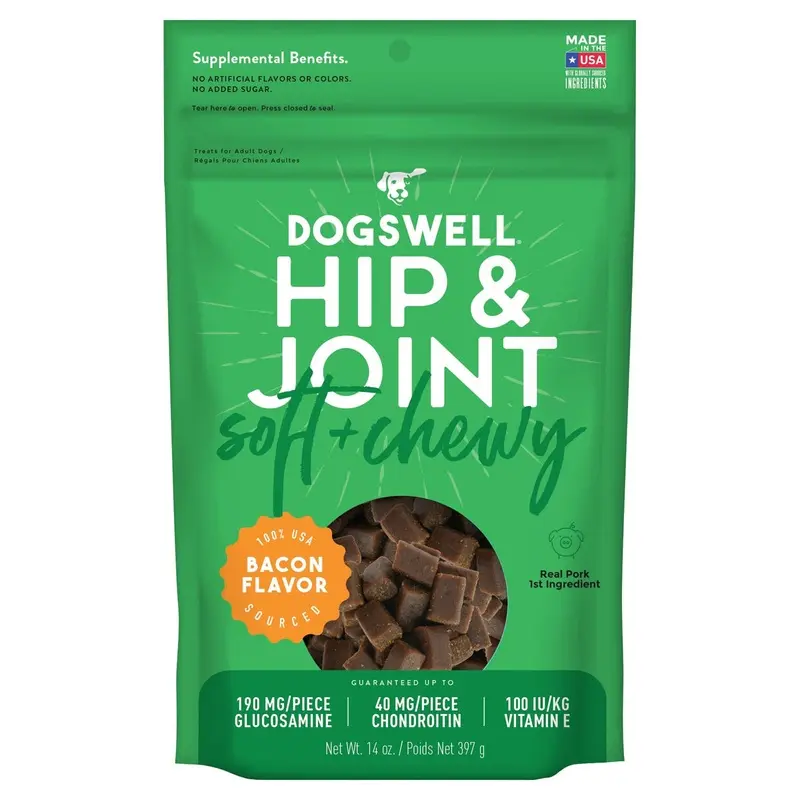 DogsWell Hip & Joint Soft & Chewy Treats Bacon Dog Treats 14oz