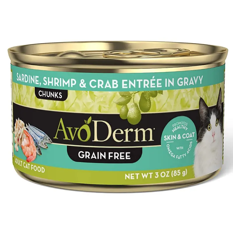 AvoDerm Grain-Free Wet Cat Food - Sardine, Shrimp & Crab - 3oz Can