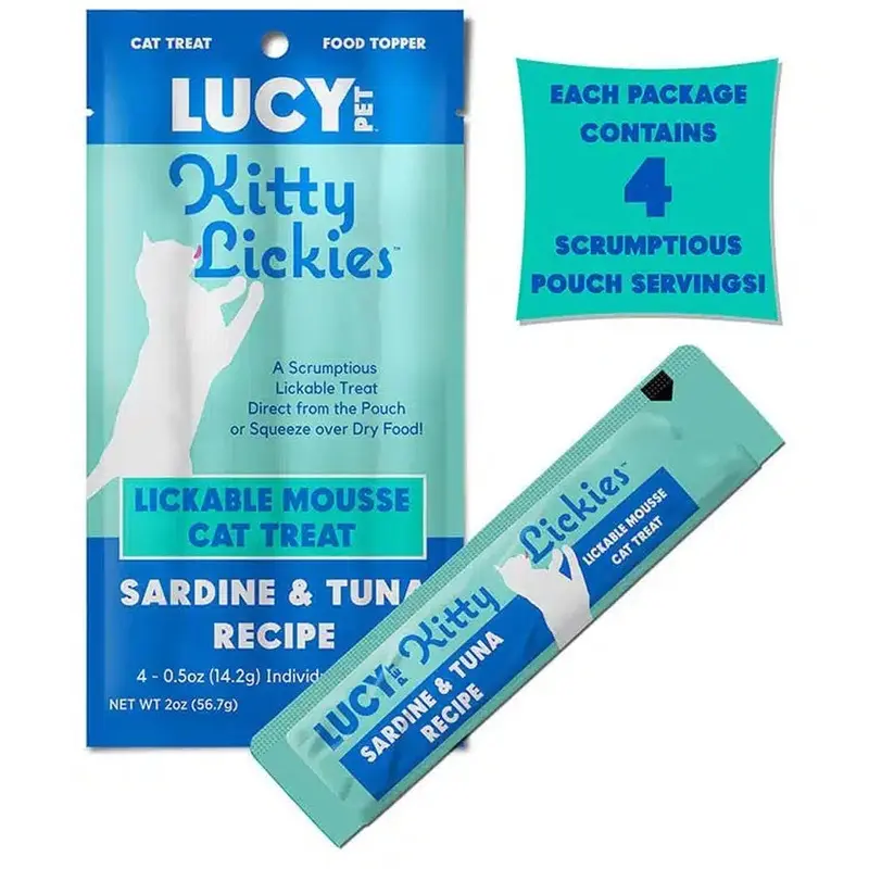 Lucy Pet Kitty Lickies Sardine & Tuna Recipe Cat Treats 4Pk