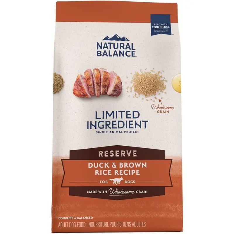 Natural Balance Reserve Dry Dog Food - Duck Brown Rice - 22lb