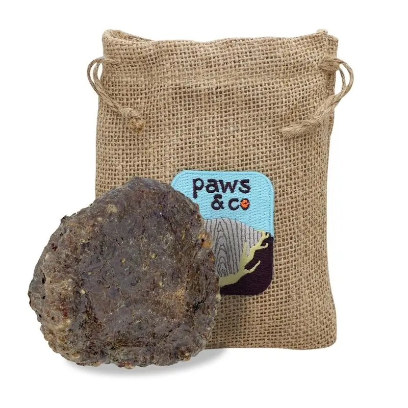 Paws & Co Beef Liver Dipped Elk Antler Buttons for Large X-Large Dogs 3.5"-4"