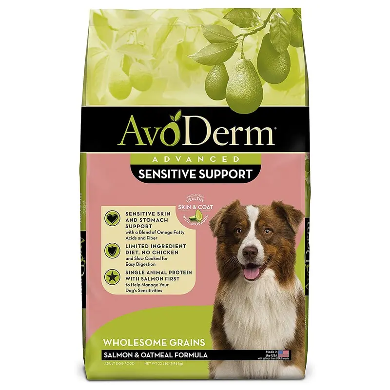 AvoDerm Advanced Sensitive Support Dry Dog Food - Salmon & Oatmeal - 22lb Bag