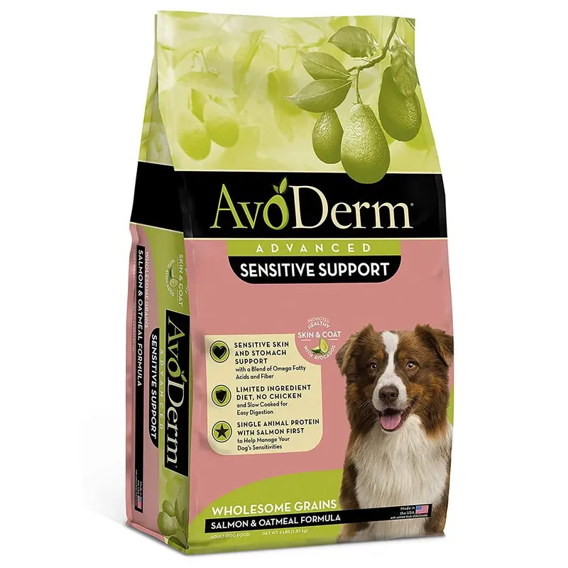 AvoDerm Advanced Sensitive Support Dry Dog Food - Salmon & Oatmeal Formula - 4lb Bag