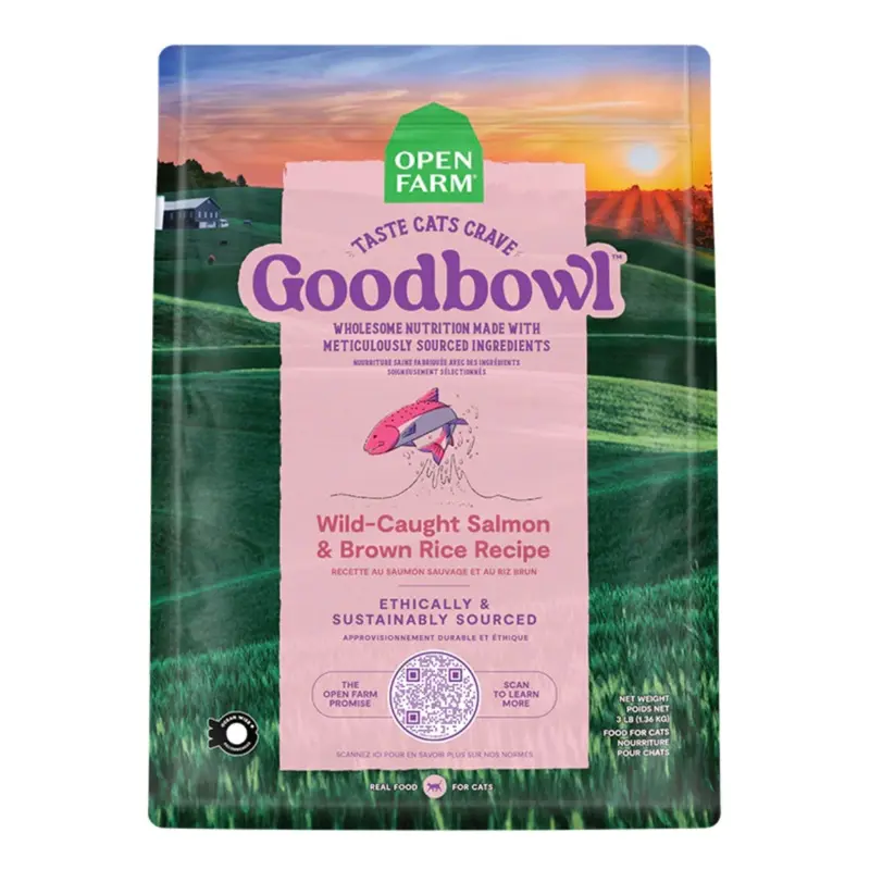 Open Farm GoodBowl Dry Cat Food - Salmon & Rice - 3lb Bag