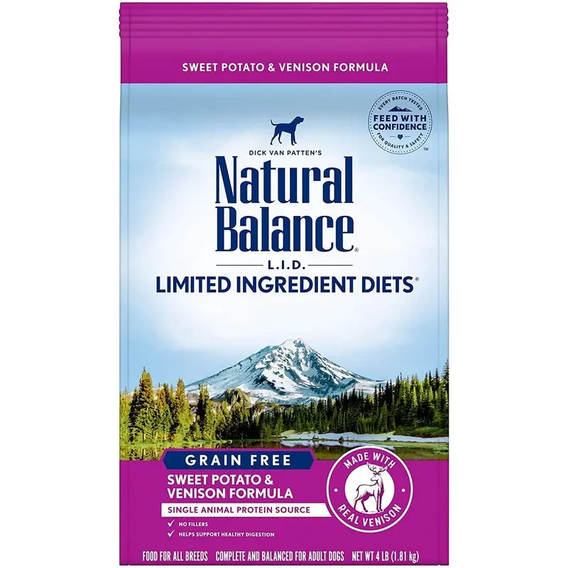 Natural Balance L.I.D. Venison Sweet Potato Dry Dog Food 4lb