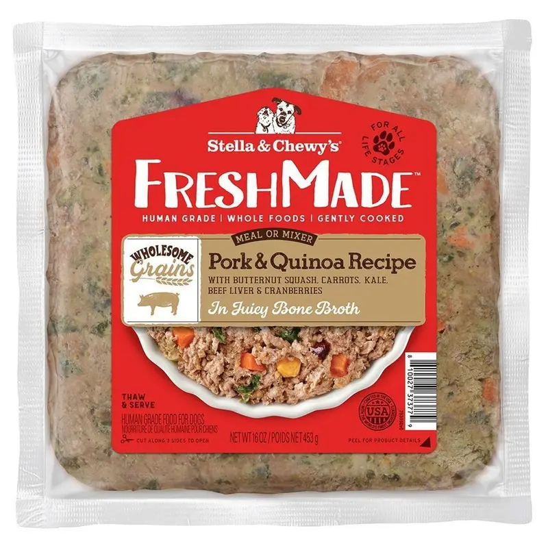Stella & Chewy's Freshmade Wholesome Grains Pork Dog Food 16oz