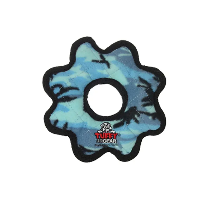 Tuffy's Jr Gear Ring Dog Toy - Blue Camo