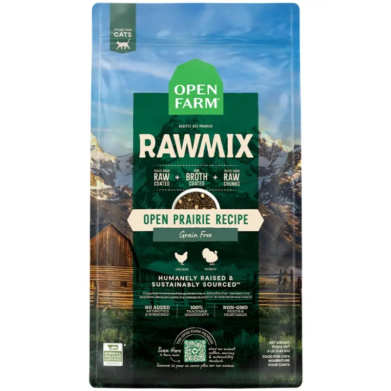 Open Farm RawMix Grain-Free Dry Cat Food - Open Prairie - 8lb Bag