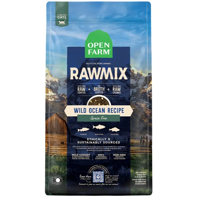 Open Farm RawMix Grain-Free Dry Cat Food - Wild Ocean - 2.2lb Bag