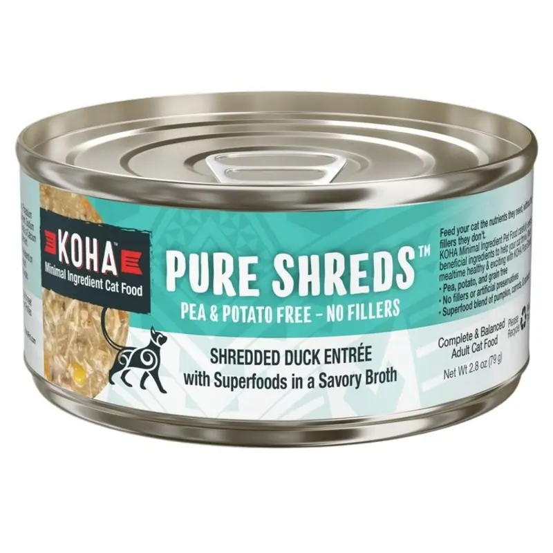 Koha Pure Shreds Shredded Duck Entree for Cats 2.8oz