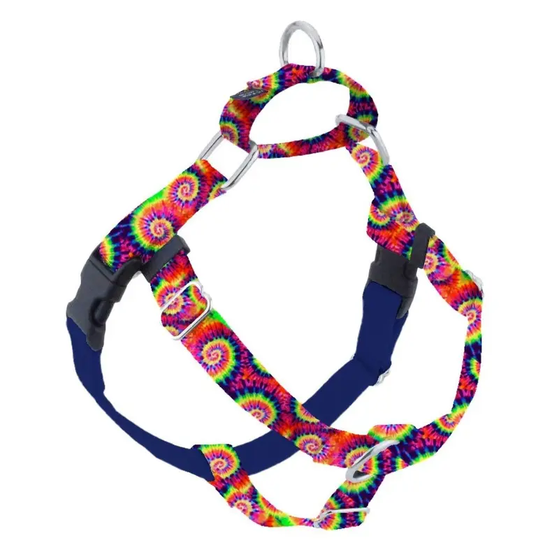 2 Hounds Design Freedom No-Pull Dog Harness Classic Tie-Dye 5/8" XSmall