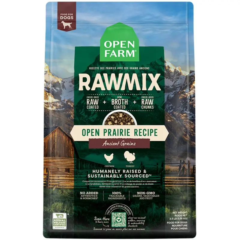 Open Farm RawMix Ancient Grains Dry Dog Food - Open Prairie & Ancient Grains - 3.5lb Bag