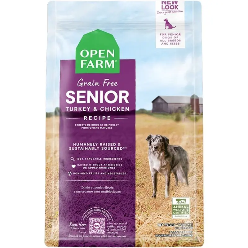 Open Farm Grain-Free Senior Dry Dog Food - Turkey & Chicken - 22lb Bag