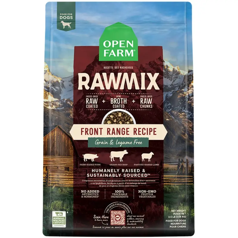 Open Farm RawMix Grain-Free Dry Dog Feed - Front Range - 3.5lb Bag