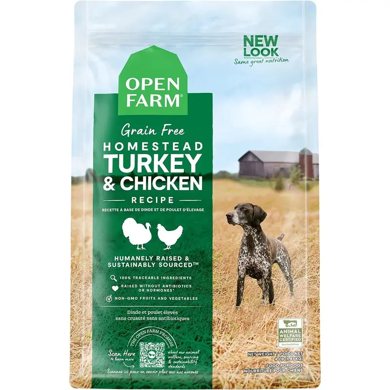 Open Farm Grain-Free Dry Dog Food - Homestead Turkey & Chicken - 11lb Bag