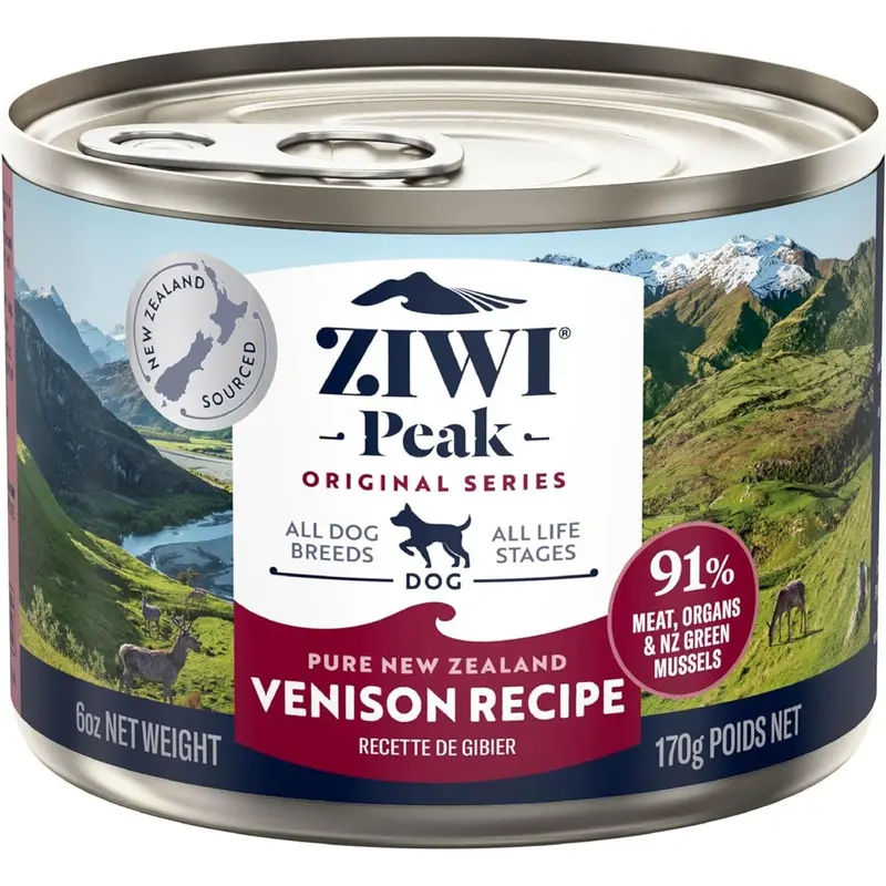 Ziwi Peak Grain-Free Wet Dog Food - Venison-  6oz Can