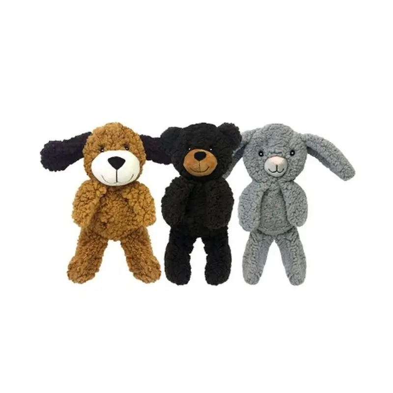 Multipet Rescue Plush Flattie Assorted Dog Toy 10"