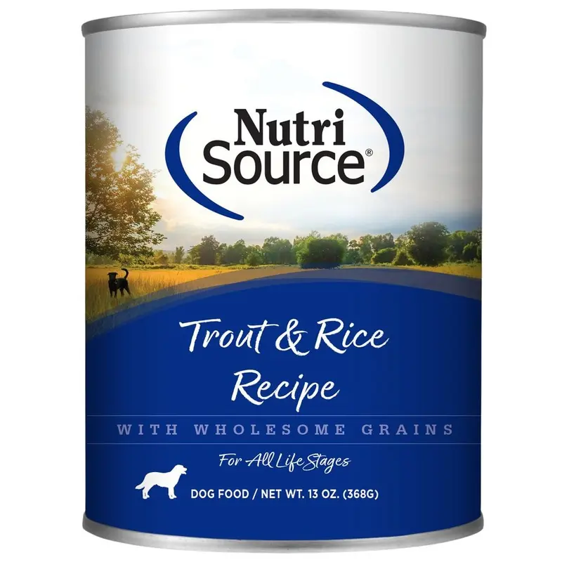 Nutrisource Trout & Rice Recipe Wet Dog Food 13oz