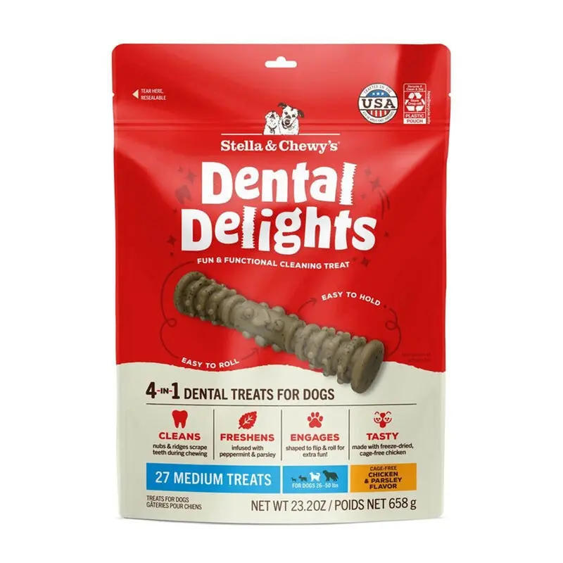 Stella & Chewy's Dental Delights Dog Treats Medium 27 Count