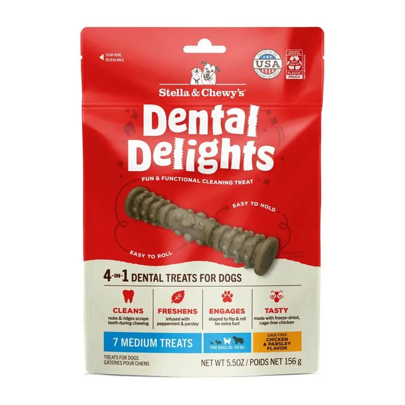 Stella & Chewy's Dental Delights Dog Treats Medium 7 Count