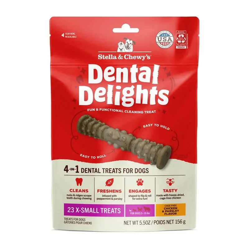 Stella & Chewy's Dental Delights Dog Treats X-Small 23 Count