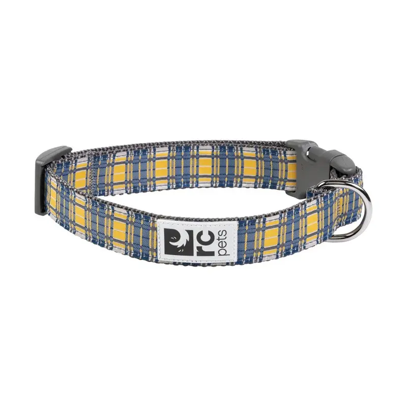 RC Pet Products Clip Dog Collar Small 3/4" Marigold Plaid