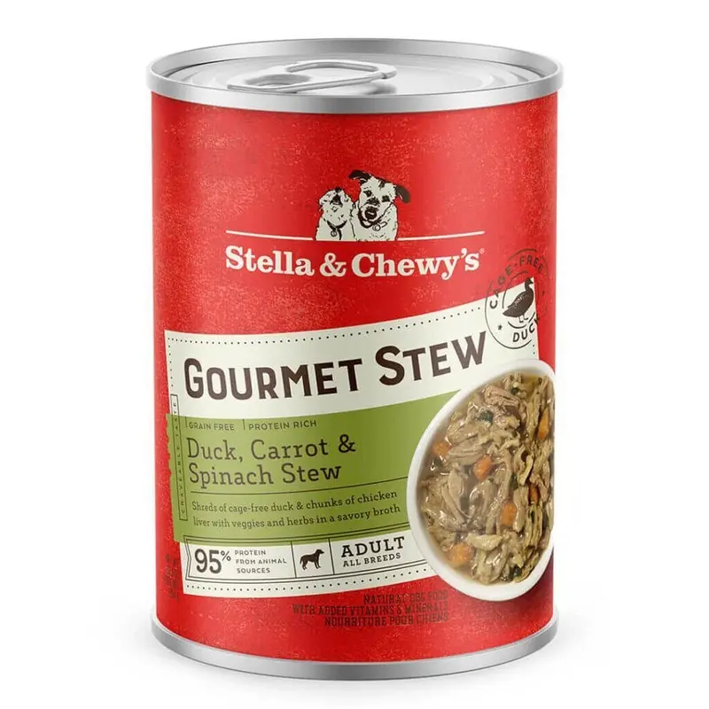Stella & Chewy's Gourmet Duck Carrot Spinach Stew Wet Dog Food 12.5oz