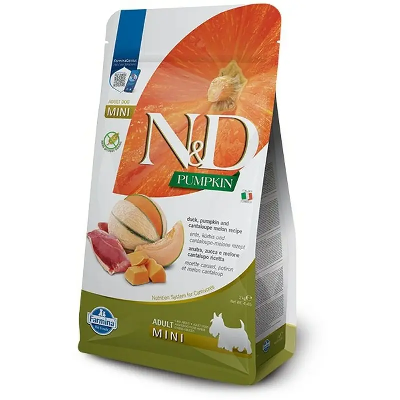 Farmina N&D Pumpkin Grain-Free Dry Dog Food - Cantaloupe & Duck, Mini Kibble - 4.4lb