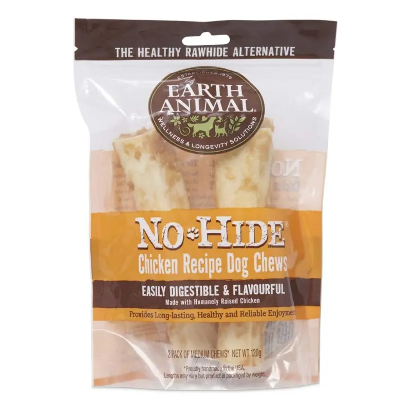 Earth Animal No Hide Chicken Chews Dog Treats 11" 2pk