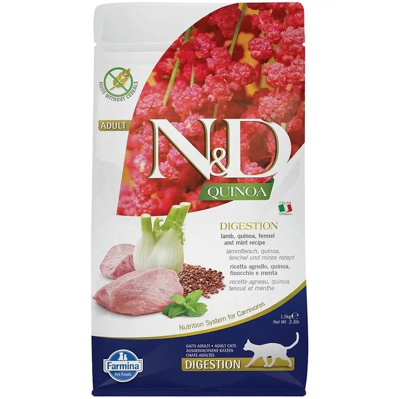 Farmina N&D Quinoa Functional Digestion Dry Cat Food - Lamb - 11lb