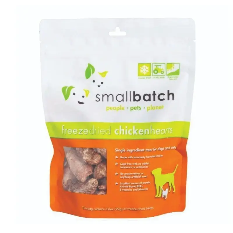 Smallbatch Freeze Dried Chicken Hearts Dog Treats 3.5oz