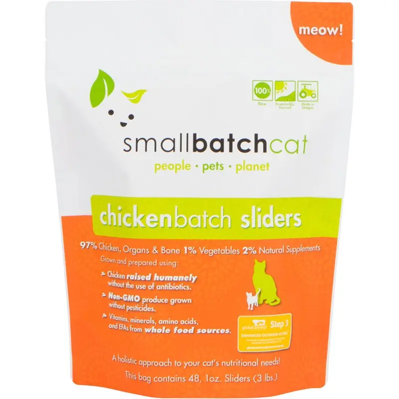 Smallbatch Cat Frozen Sliders Chicken Cat Food 3lb