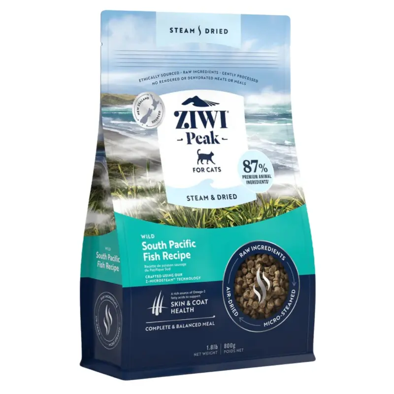 Ziwi Peak Steam-Dried Cat Food - Wild South Pacific Fish - 1.8lb Bag