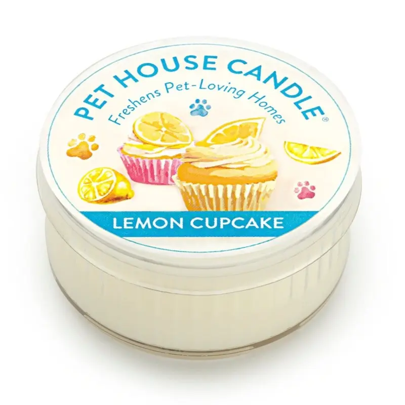 Candle Pet House Lemon Cupcake Mini Candle