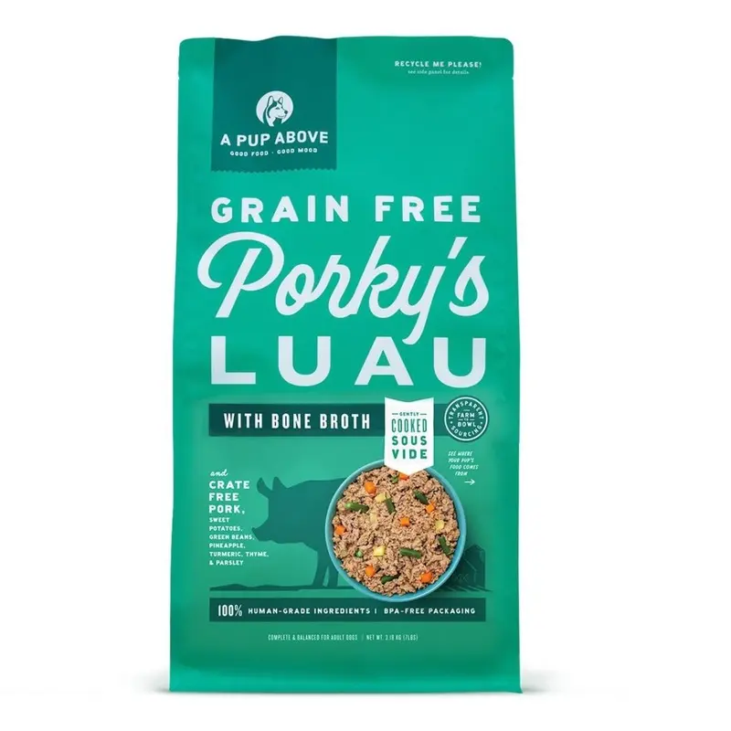 A Pup Above Gently Cooked Frozen Grain-Free Dog Food - Porky's Luau - 7lb Bag