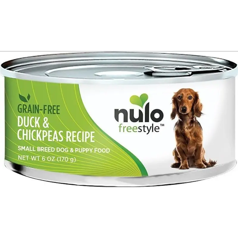 Nulo Freestyle Grain Free Small Breed & Puppy Wet Dog Food - Duck & Chickpeas, 6oz Can