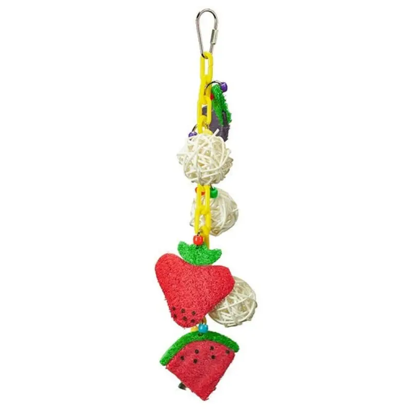 A&E Happy Beaks Fruits and Veggies on a Chain Bird Toy