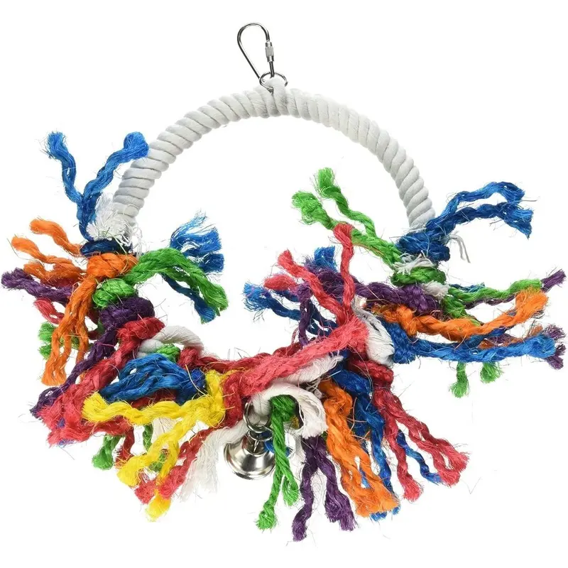A&E Happy Beaks Rope Swing Wreath Bird Toy
