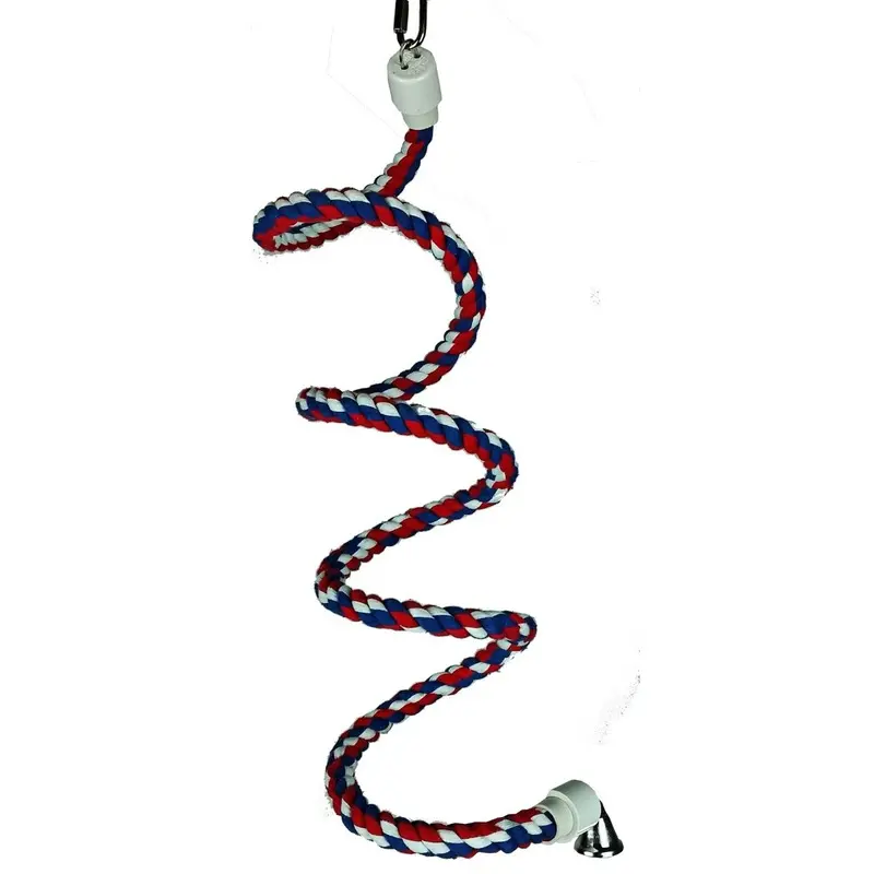 A&E Small Rainbow Happy Beaks Cotton Rope Boing with Bell