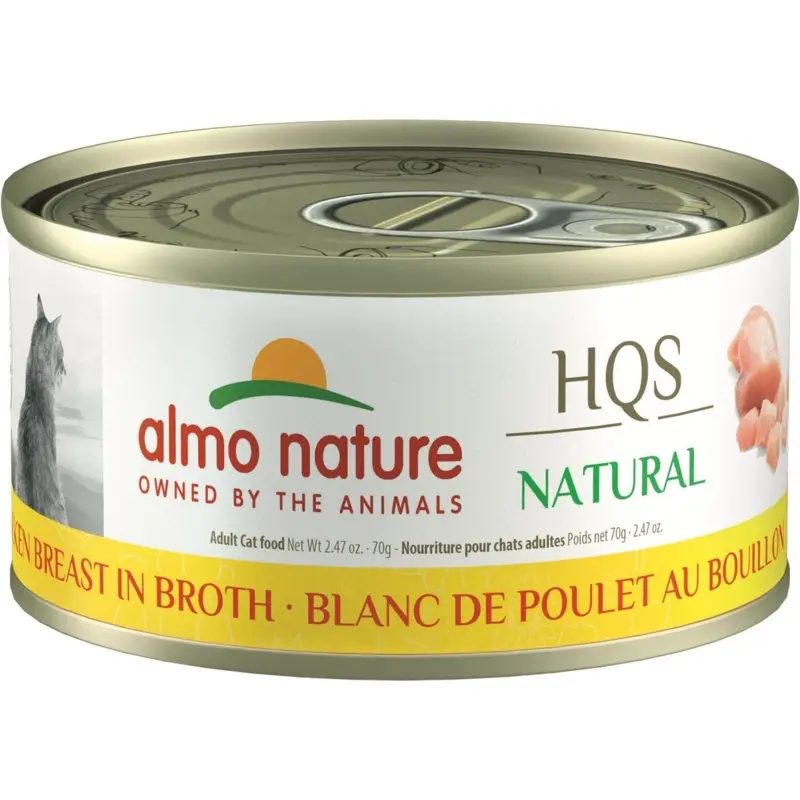Almo Nature HQS Natural Wet Cat Food - Chicken Breast in Broth - 2.47oz Can