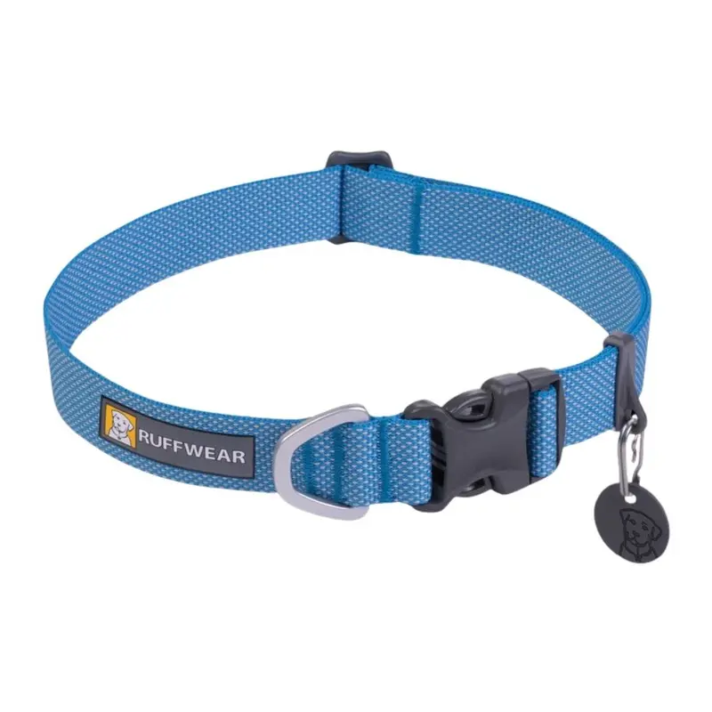 RuffWear Hi & Light Lightweight Dog Collar 11-14" Blue Dusk