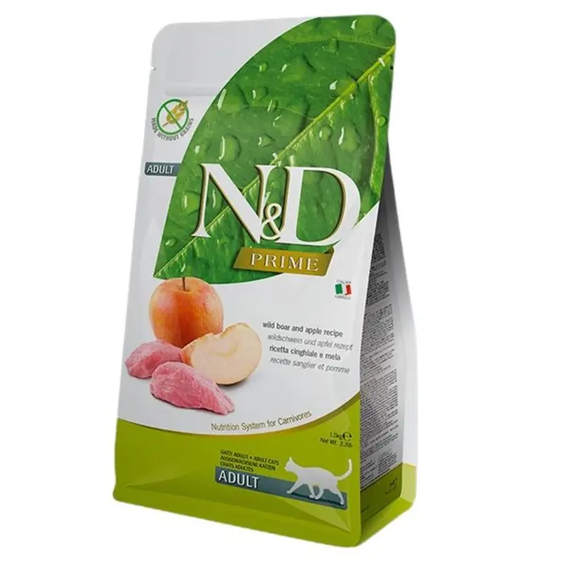 Farmina N&D Prime Dry Cat Food - Boar & Apple - 11lb