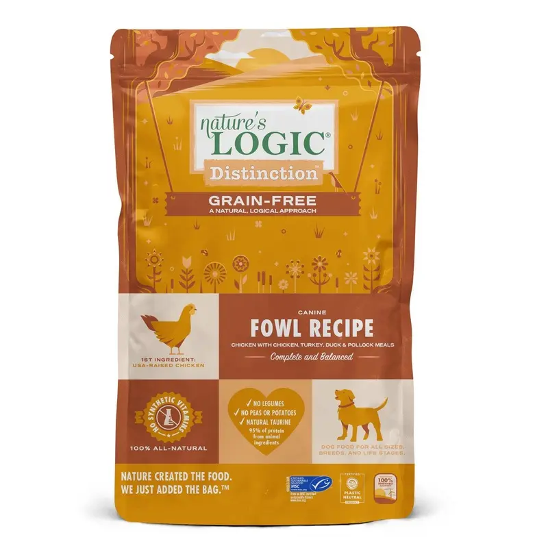 Nature's Logic Grain Free Distinction Fowl Recipe Dry Dog Food 24lb