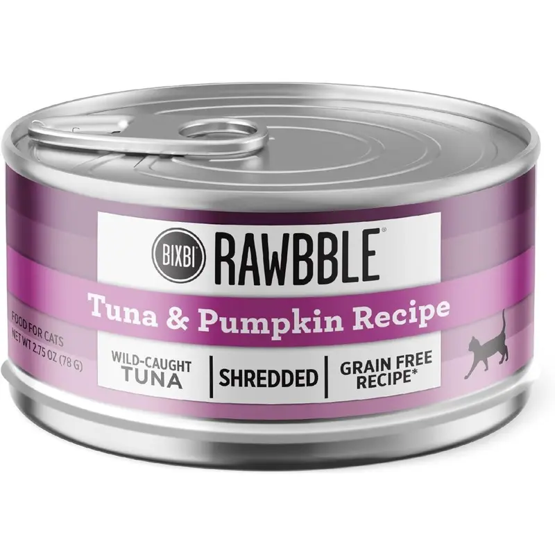 Bixbi Rawbble Shredded Tuna & Pumpkin Wet Cat Food 2.75oz