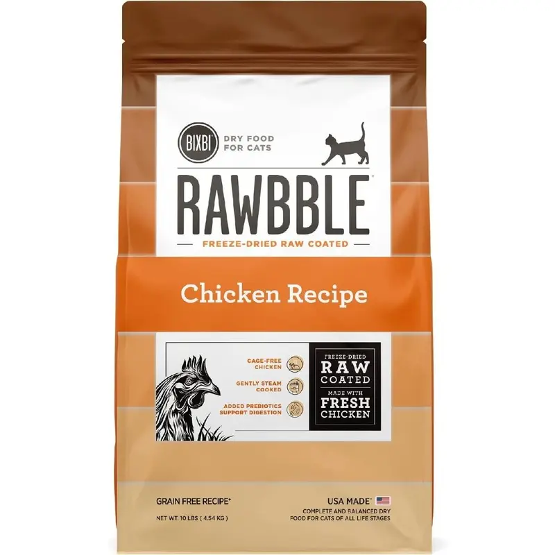 Bixbi Rawbble Chicken Dry Cat Food 10lb